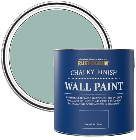 Rust-Oleum Blue Wall and Ceiling Paint in a Chalky Matt Finish - Coastal Blue 2.5L