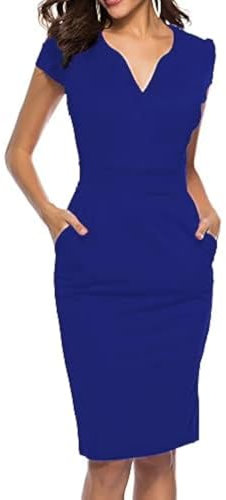 CEASIKERY Damen Business Retro Cocktail Bleistift Wear für die Arbeit Büro Freizeitkleid