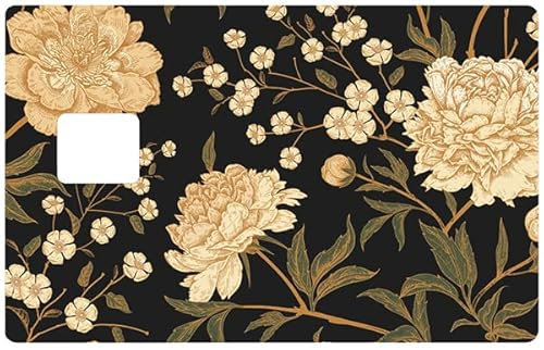Aufkleber für Kreditkarten, US-Format, Goldblüten, Verschiedene und dekorieren Sie Ihre Bankkarte nach Belieben!