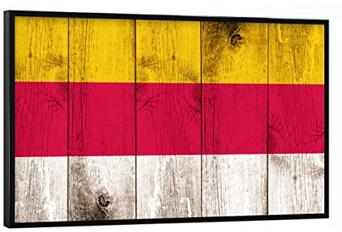 artboxONE Poster mit schwarzem Rahmen 90x60 cm Reise Flagge Kärnten - Bild kärnten Fahne Flagge