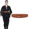 KOEMCY Eleganter Damen Gürtel aus hochwertigem Leder doppellagiges Design verstellbar schwarz modisches Accessoire für Anzug und Kleid Taillengürtel für Frauen