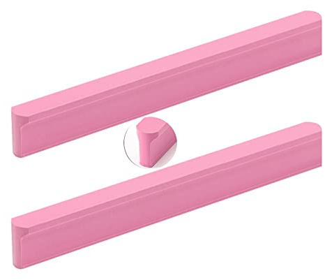 2 Stück Schrankgriffe Rosa Möbelgriff Rund T-förmig Profilgriff Aluminiumlegierung SchubladenKnöpfe Türgriff Zugknöpfe für Schlafzimmer Küche Kleiderschrank (Lochabstand 192mm)