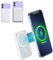 Magnetic Wireless Power Bank 5000mah Portable Slim Power Bank Battery Pack USB-C Compatible For iPhone 12/13/14 Series (Light Blue/White)