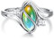 FIOROYAL 925 Sterling Silber Ring Stimmungsring für Damen Mädchen Vintage Cubic Zirconia Statement Ring Farbe ändern Stimmung Stein Ring für Damen Größe S