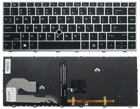 YANHAO Nuevo Teclado for portátil US/RU for HP EliteBook 840 G5 846 G5 745 G5 con Punto de ratón L14378-001 L11307-001 retroiluminado [Fácil de Instalar] (Color : RU Without Backlit)