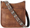 Telena Damen Schultertasche Klein, PU Leder Handtasche Damen Umhängetasche Klein Hobo Bag für Frauen Crossbody Bag mit Abnehmbarer Schultergurt,Braun