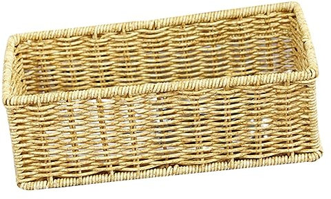 Organisateur Dustensiles Panier à Couverts en Argenterie Organisateur De Panier à Couverts Panier Divers De Table Corbeilles De Fruits Entraver Vaisselle Panier en Rotin PP A14