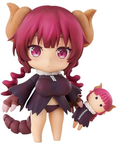 Jiumaocleu Miss Kobayashi's Dragon Maid Figure Statue, Q Ver Mini Iruru Actionfigur Model Clay Man, Austauschbare Gesichter, Handgemachte Sammlerstück Weihnachtsgeschenke für Fans