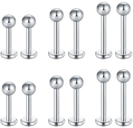 Zolure 16G Chirurgenstahl Labret Piercing Monroe Lippenpiercing Tragus Helix Ohr Piercinge Ohr Piercing Jewelry 6mm 8mm 10mm