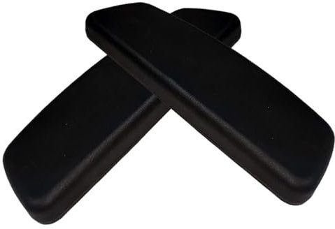 Sharplace 2 Stück Ersatz-Armlehnen-Armpolster für Bürostühle, Kappen, Gaming-Stuhl-Teile, einfache Installation, wasserabweisend, Schwarz