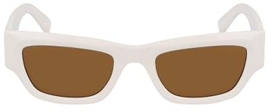 KARL LAGERFELD Women's Sunglasses KL6141S - White with Solid Brown Lens