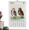 Maciun Eulen-Kalender 2024,Eulen 2024 monatlicher Wandkalender zum Aufhängen, Kalender mit lustigen mittelalterlichen Eulengemälden 2024, Hässliche mittelalterliche Eulen 2024, 30 x 21 cm,