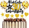 30. Geburtstag Tortendeko Gold Schwarz, Kuchen Deko 30 Jahre, Alles Gute Zum 30. Mit 2 Kleinen Goldenen Luftballons, 3 Herzen, 3 Sternen