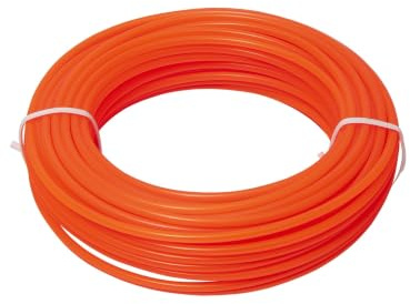 WERKA PRO Runde Nylonleine 15 Meter Rolle Ø 1,6 mm | Für den Garten, Rolle mit 15 m Durchmesser 1,6 mm, orange, praktisches Gartenzubehör, optimale Länge für die Pflege