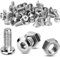 TXXATX M5x16 mm Viti con Esagono Incassato e Dadi Set 60 Set Viti a Testa Bombata M5 Viti con Dadi Viti a Testa Piatta Completamente Filettate in Acciaio Inox per Riparazione Mobili DIY