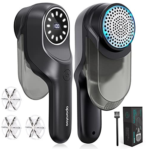 Levapelucchi, Levapelucchi Elettrico 3 lame Sostituibili Levapelucchi Display LED Togli Pelucchi Maglioni Potente Lint Remover Spazzola Pillola Del Rasoio Rimuove Lint Fuzz Rimozione Vestiti Divano