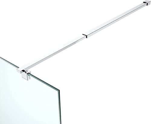 Teleskop-Haltestange aus Edelstahl, für Feuchtraum, Duschabtrennung, 6, 10 mm, Dicke verstellbar, 450 x 700 mm