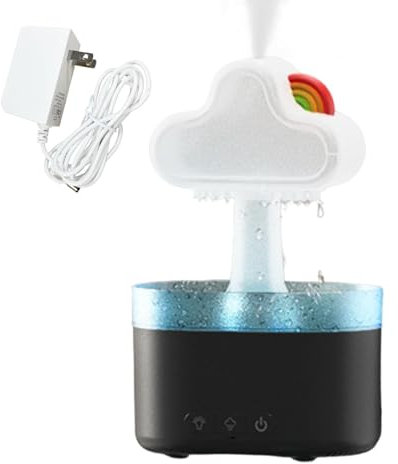 Sirseon Cute Desk Humidifier,Rechargeable Rain Cloud Aromatherapy Diffuser - Cartoon Water Drip Humidifier, Multipurpose Aromatherapy Diffuser for Relaxing