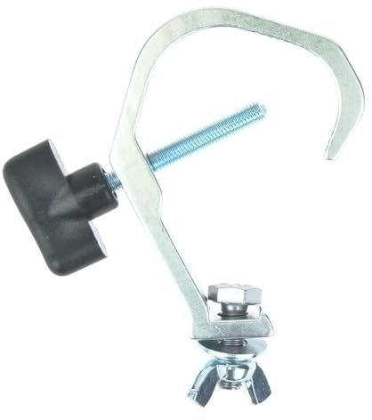 1 x Eurolite TH-22 SLIM silber Theaterhaken Scheinwerferhaken Montagehaken für 50 mm Rohr I Maximallast WLL 50 kg