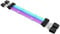2x8 Pin RGB GPU Cable, RGB PSU Cables Extensions, 5V 3Pin 4 Sided ARGB GPU Power Extension Cable Black, 360 ° Illumination, Programmable Custom 16 Million Colors