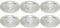 BAKAJI Set 6 x Sottopiatti Natalizi per Tavola, Addobbo Decorazione di Natale, Sotto Piatti Ornamento per Tavoli Natalizio, Forma Rotonda, Decori con Rilievo, Design Moderno (Argento)
