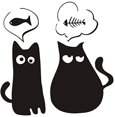 CRILSTYLEO Niedliche Katzen Wandaufkleber Set Cartoon Wandsticker Für Kinderzimmer Deko Lustige Katzen Wandtattoos Für Wohnzimmer Und Schlafzimmer Dekorative Wandaufkleber Katzen Für