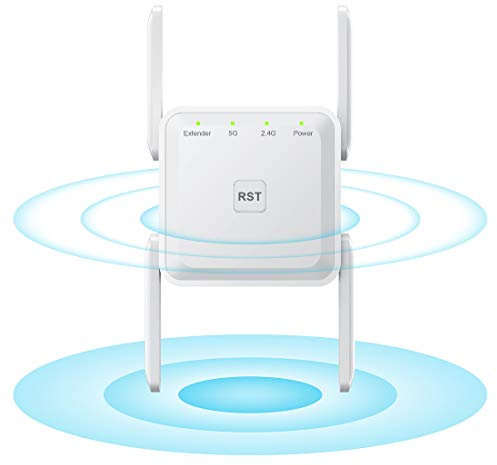 WLAN Repeater WLAN Verstärker, AC1200 Dualband 5GHz/2.4GHz Internet Verstärker bis zu 13800sq.ft, Kompatibel mit Allen WLAN-Geräten, Einfache Einrichtung, 2025 Neueste, C-WR-C002