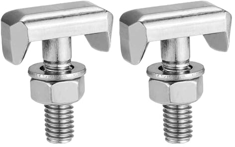 2 bulloni a T, bulloni a T per terminale batteria, kit di bulloni per terminale batteria auto, connettore cavo batteria, terminale batteria, morsetto per batteria (dimensioni: 2,2 x 0,6 cm)
