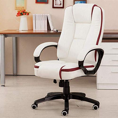 SaryEdge Chaise de Bureau Chaise de Massage Chaise de Bureau, Chaise d'ordinateur Ergonomique inclinable et relevable, Chaise de Bureau à Domicile Dossier Ergonomique/Bordur(Bordure Blanche et Rouge