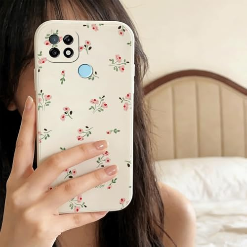 QIODAYI Kompatibel mit Realme C21 | Aromatische Kleine Blumen TPU Silikon Handy-Hülle