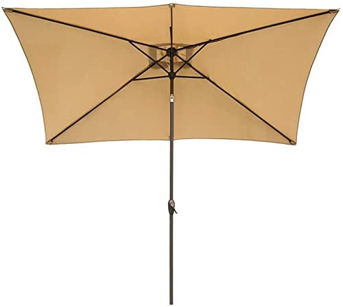 HPTHLY Parasols De Jardin Rectangulaires De 3 M X 2 M, Inclinables À Manivelle, pour Terrasse, Loisirs, Étanches Et Anti-Ultraviolets, sans