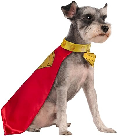 Rubies Official DC Superman Movie Krypto Pet Dog Costume, Pet Superhero Fancy Dress, Size Medium Neck to Tail 38cm, Neck Girth 37cm