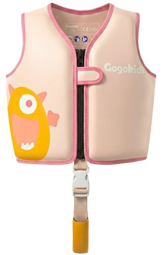 Gogokids Kinder Schwimmweste 15-30kg, Schwimmen Lernen Float Bademode für Kleinkind, Baby Ultra-weiche Schwimmkraft Neopren Jacke mit Verstellbarem Zwischengurt für Schwimmen, Pool & Strand, 1-8 Jahre