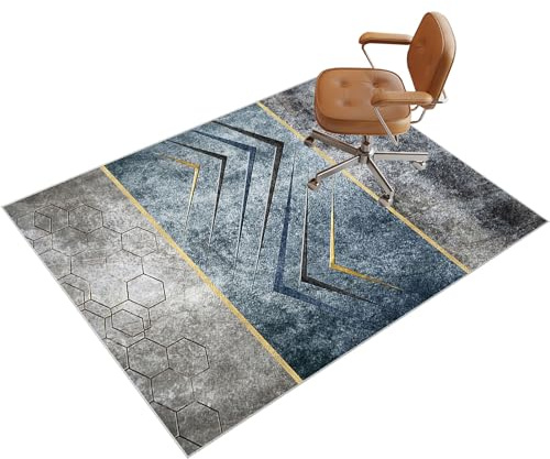 Gaming-Stuhlmatte – 80 x 120 cm Bürobodenschutz Teppich für Hartholz & Parkett, ideal für Gaming & Arbeit, strapazierfähige Teppichmatte für Kratzfestigkeit & Komfort