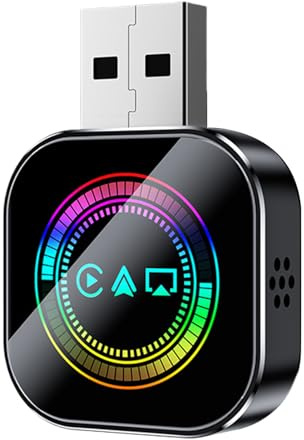 Wireless Adapter - Metal Glass Case, Converts Wired To Wireless With Input | Plug-and-Play Zero Delay Car TV Mate Pro 2-in-1 Adapter For IOS Factory Cars