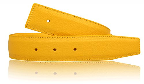 Erdi Ünver Gelber Wendegürtel in echt Leder für Herren & Damen 31mm Breiter Gürtel in Gelb (110)
