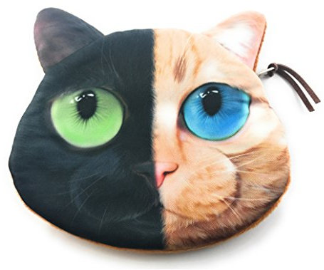 Lagiwa® Porte-Monnaie Forme tête Animal Fruit à Fermeture éclair modèle au Choix (Chat Venus)