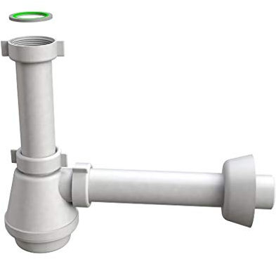 Sifone A Bottiglia Per Lavabo Da 11/4 Abs Bianco Bonomini