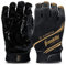 Franklin Sports Supratak Fußball-Handschuhe für Jugendliche, Schwarz / Gold, Größe S