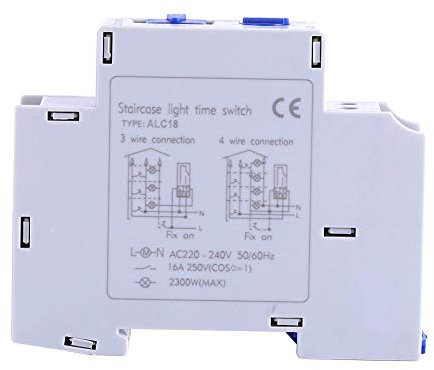 Nancunhuo Interruttore Timer a Parete, Programmabile Timer, AC 220-240V Meccanica Home Appliance Scala elettronico Relè di Tempo Interruttore di Corridoio Timer