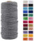 JeogYong Naturliches Baumwolle Garn, Baumwollgarn Makramee-Seil Weiches Baumwoll-Seil, zum Wandbehänge, Pflanzenhalter, Basteln, Heimtextilien, Geschenkverpackung 3mm x 109 Yards (Grau)