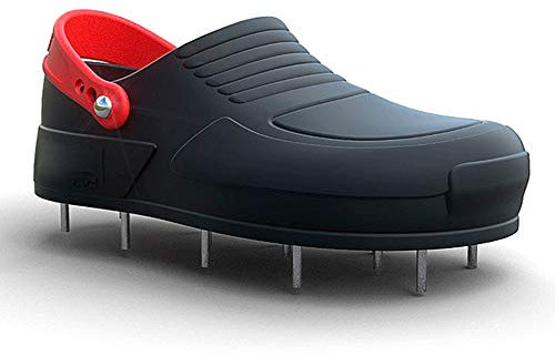 Karl Dahm Nagelschuhe, Größe 39-43 I 1 Paar mit Ersatznägeln I Nagel-Schuhe aus Gummi für einen festen Stand beim Nivellieren und Spachteln von Bodenmassen I Rasen- und Estrich-Nagelschuhe – 12080