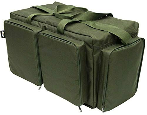 NGT Tragetasche für Karpfenangeln, Camping, große Angelausrüstung, Futtertasche, mehrere Taschen, grün, Klassisch