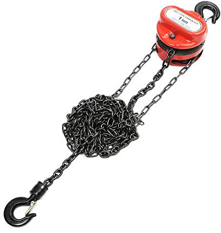 lyrlody Engine Hoist,1 Ton Chain Block Lift Height Hand Tackle Hoist Chain Lever Hoist Chain Block Hoist Ratchet Winch Pull Lifting Height for Workshop Garage Factories