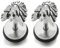 Vintage Indianer Schädel Ohrstecker Ohrringe für Herren Jungen, Edelstahl Gestüt Ohrringe, 1 Paar, Schraube Wieder