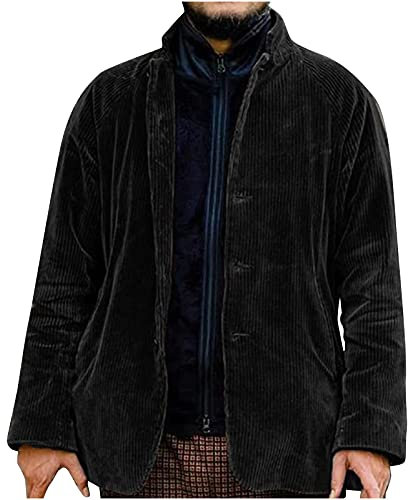 Veste Chemise Homme Vintage Velours Côtelé Veste Chemise en Velours Côtelé Extrêmement Doux en Coton avec Doublure en Flanelle Veste de Camionneur