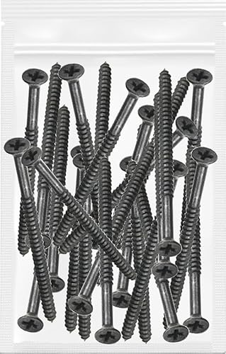Oil Rubbed Bronze Wood Screws 9 X 3 Inch – Extra Long Door Hinge Screws - Door Security Screws - 24 Pack