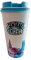 Divas World Friends Central Perk Travel Mug Screw 0.5 ml Top Thermal Coffee Cup On The Go Drink Cup (Blue Lid Travel Mug)