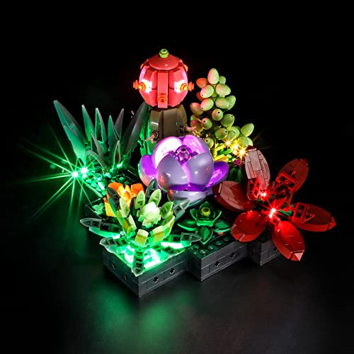 BRIKSMAX Kit de iluminación LED para Lego Creator Expert Suculentas - Compatible con Lego 10309 Building Blocks Model- No incluir el Conjunto de Lego