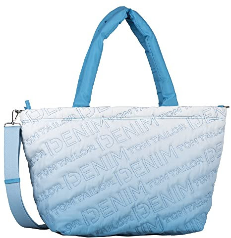 Denim TOM TAILOR, LEXA, Damen, Shopper mit Reisverschluss, L, Light Blue